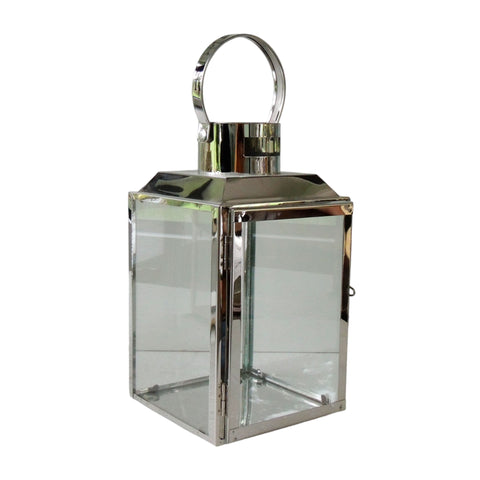 Farol Metal Plata Milan 13.5x24.5 cm