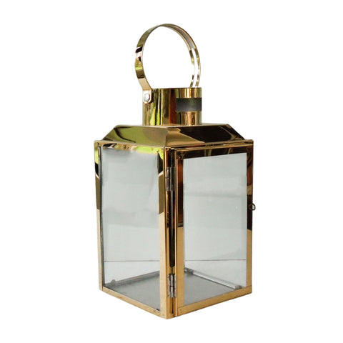 Farol Metal Oro Milan 13.5x24.5 cm