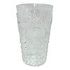 Vaso Arabesco Grande Plástico en Transparente y Gris 9.2X15.2 cm
