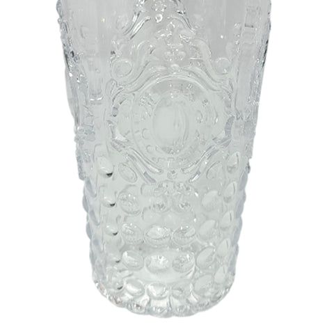 Vaso Arabesco Grande Plástico en Transparente y Gris 9.2X15.2 cm