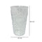 Vaso Arabesco Grande Plástico en Transparente y Gris 9.2X15.2 cm