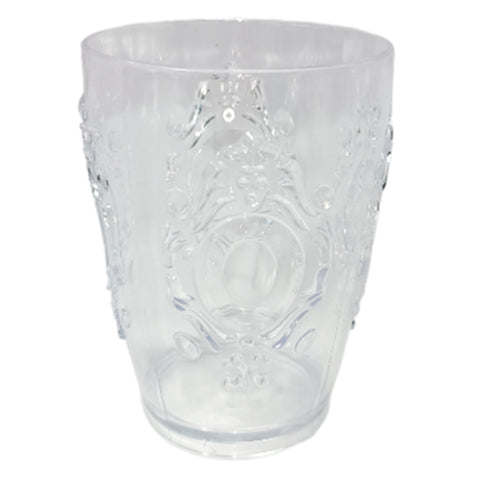 Vaso Arabesco Peq Plástico en Transparente y Gris 8.6X11.5 cm