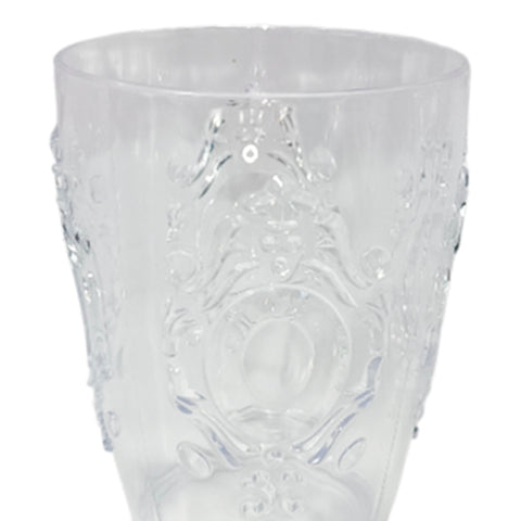 Vaso Arabesco Peq Plástico en Transparente y Gris 8.6X11.5 cm