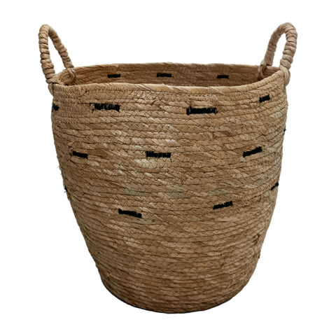 Cesta Tejida Beige Oporto 34x36 cm