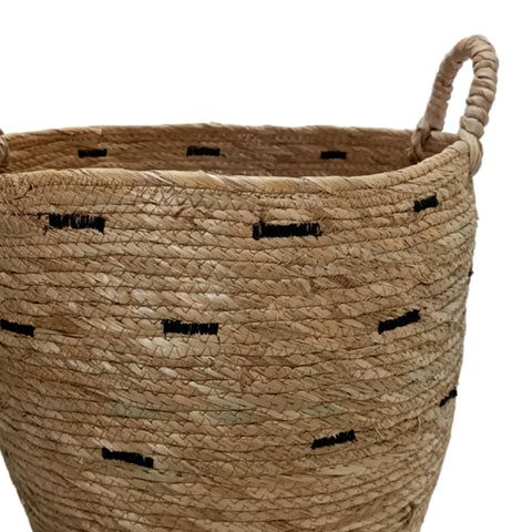Cesta Tejida Beige Oporto 34x36 cm