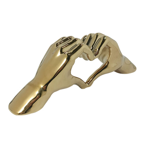 Escultura manos corazón Oro Reffinato 30  x 11 cm