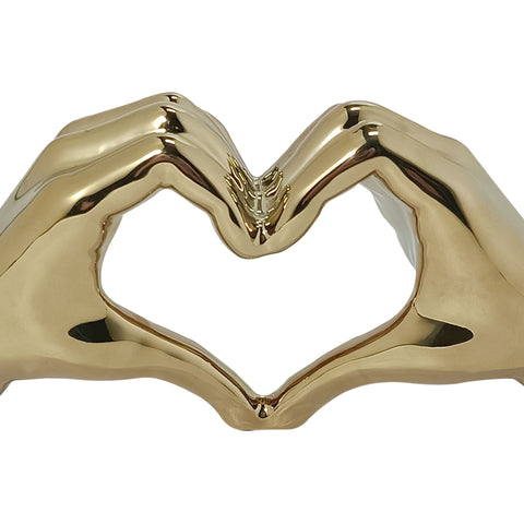 Escultura manos corazón Oro Reffinato 30  x 11 cm