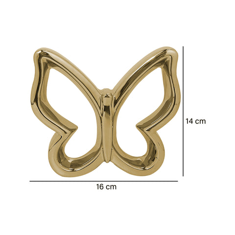 Escultura mariposa Oro Reffinato 16  x 14 cm