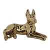 Escultura perro acostado Oro 36x21x23.5 cm