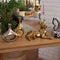Escultura perro acostado Oro 36x21x23.5 cm
