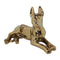 Escultura perro acostado Oro 36x21x23.5 cm