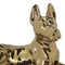 Escultura perro acostado Oro 36x21x23.5 cm