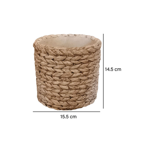 Matera trenza Beige Jordania 15.5X15.5x14.5 cm