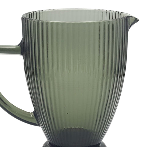 Jarra lineas vidrio Gris Baccarat 13x20x18.7 cm