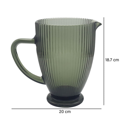 Jarra lineas vidrio Gris Baccarat 13x20x18.7 cm