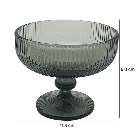 Copa helado lineas vidrio Gris Baccarat 9.8x9.8x11.8 cm