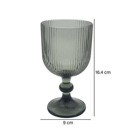 Copa vino lineas vidrio Gris Baccarat 9x9x16.4 cm