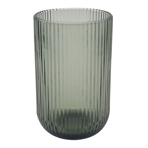Vaso lineas vidrio Gris Baccarat 8x8x12.8 cm