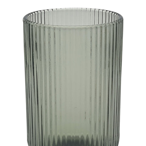 Vaso lineas vidrio Gris Baccarat 8x8x12.8 cm