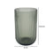 Vaso lineas vidrio Gris Baccarat 8x8x12.8 cm