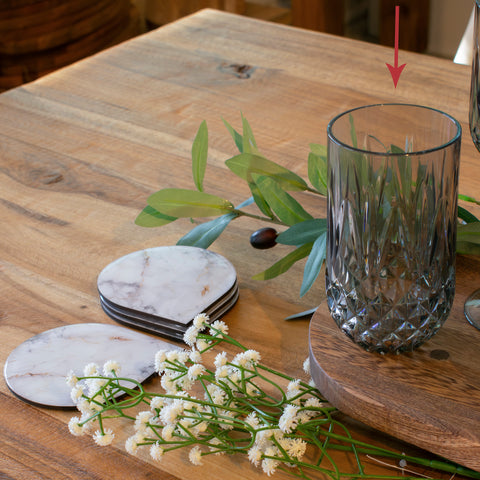 Vaso geométrico Gris Viena 8x8x14 cm