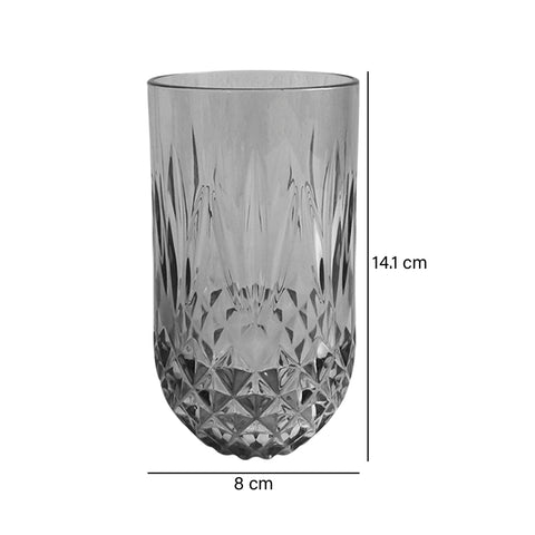 Vaso geométrico Gris Viena 8x8x14 cm