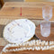 Base de plato marmol Blanco Botanical 33 x 33 x 1.7 cm