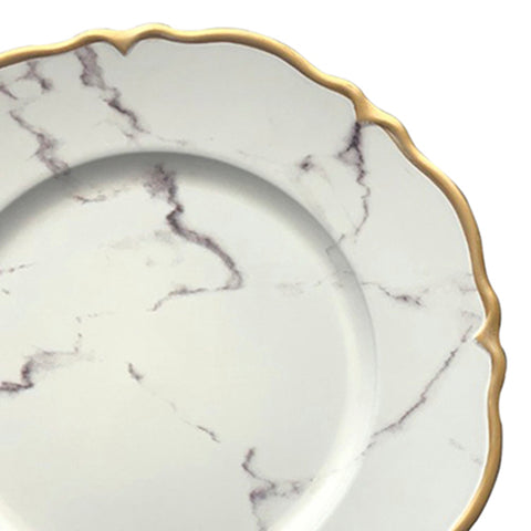 Base de plato marmol Blanco Botanical 33 x 33 x 1.7 cm