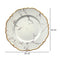 Base de plato marmol Blanco Botanical 33 x 33 x 1.7 cm