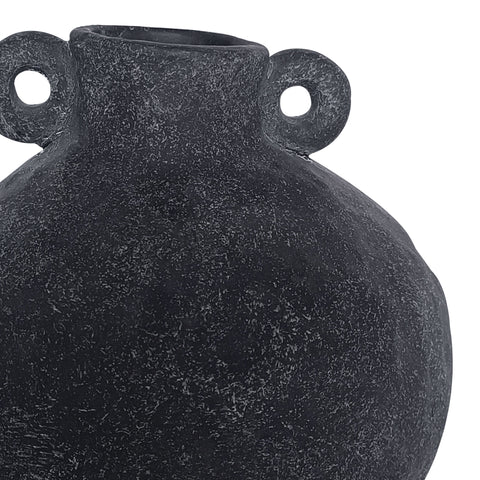 Florero Anfora Negro Rustiko 19.5X25 cm
