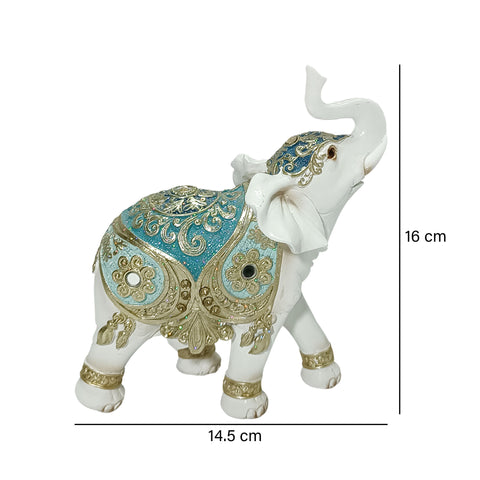 Escultura Elefante Azul  Arya 14x6x16 cm
