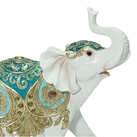 Escultura Elefante Azul  Arya 18x7.5x18 cm