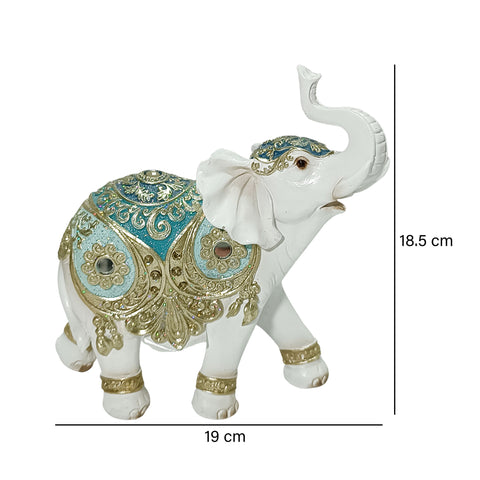 Escultura Elefante Azul  Arya 18x7.5x18 cm