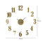 Reloj 3D Amsterdam Oro 70 x 70 cm