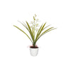 Planta Orquídea Artificial Plástico Blanco Jardín 39x35 cm