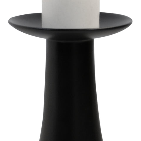 Candelabro pequeño Negro Nara 11 x 11 x 19 cm