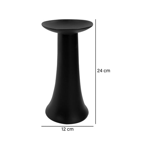 Candelabro grande Negro Nara 12 x 12 x 24 cm