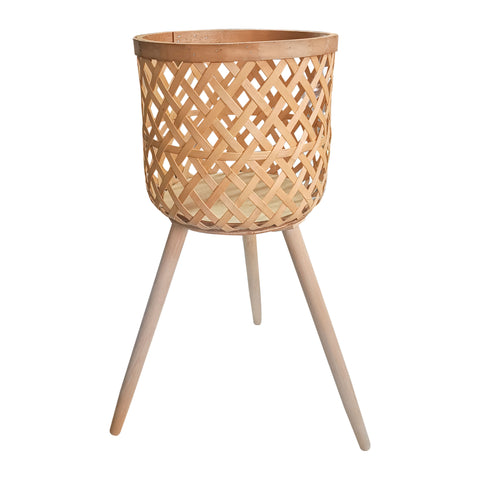 Matera tejida Beige Iraca 27 x 27 x 58 cm