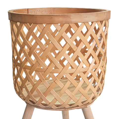 Matera tejida Beige Iraca 27 x 27 x 58 cm