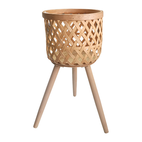 Matera tejida Beige Iraca 23 x 23 x 49 cm