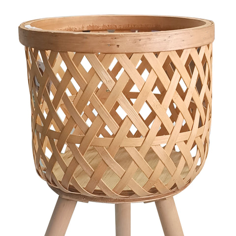 Matera tejida Beige Iraca 23 x 23 x 49 cm