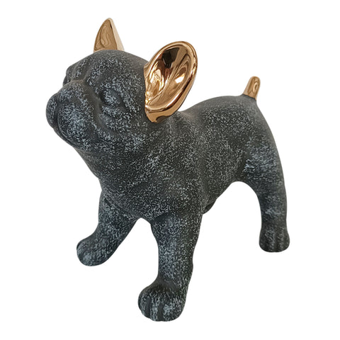 Escultura perro parado Negro Seul 16 x 9 x 16 cm
