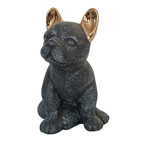 Escultura perro sentado Negro Seul 11 x 9 x 16 cm