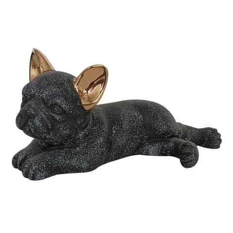 Escultura perro sentado Negro Seul 20 x 10 x 10 cm