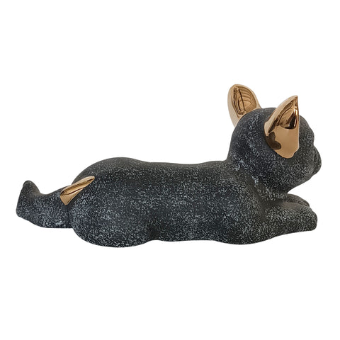 Escultura perro sentado Negro Seul 20 x 10 x 10 cm