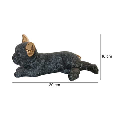Escultura perro sentado Negro Seul 20 x 10 x 10 cm