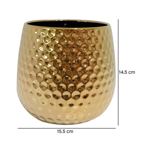 Matera Martillada Oro Terra 15.5 x 14.5 cm