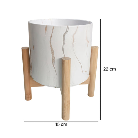 Matera mármol base Blanco Marble 15 x 15 x 22 cm