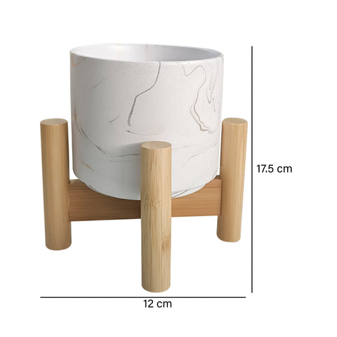 Matera mármol base Blanco Marble 12 x 12 x 17.5 cm