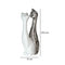 Escultura Gatos Blanco Plata Aspen 12 x 8 x 29.5 cm